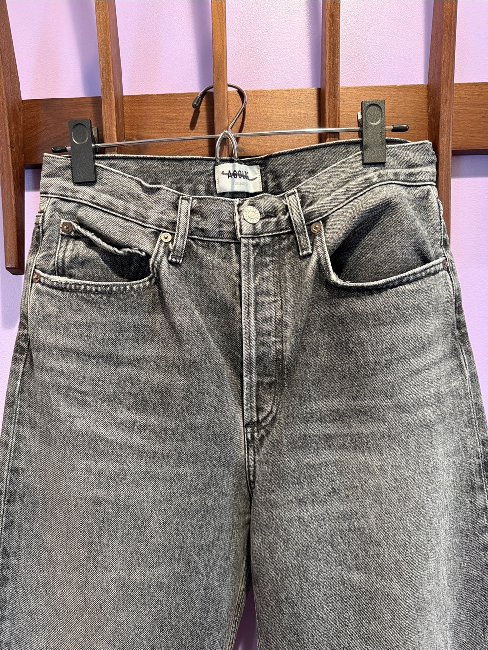 AGOLDE 90s jean gray black 26 - Picture 5 of 8